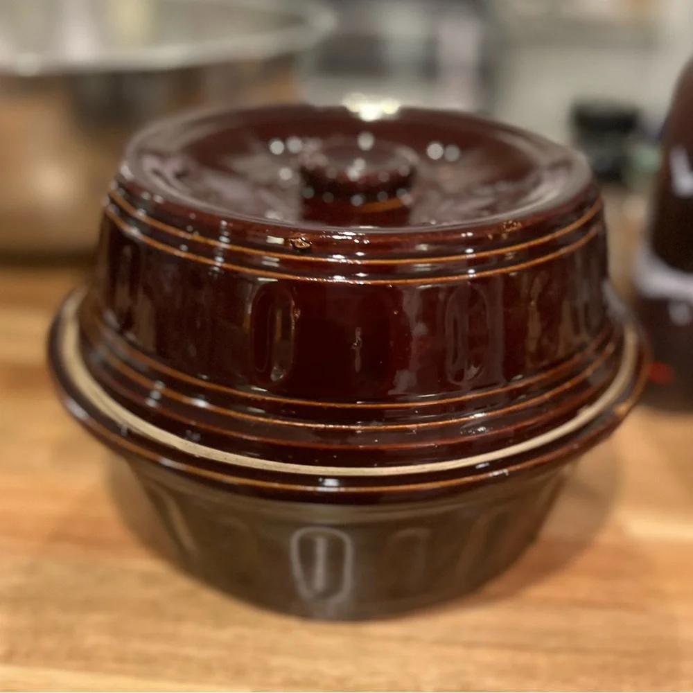 Antique Brown Glazed Stoneware Pottery